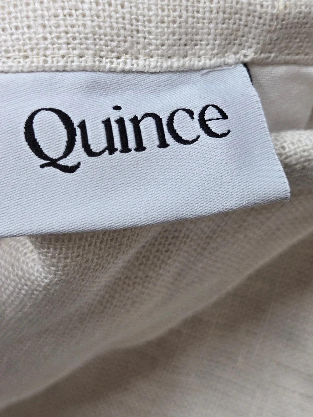 QUINCE Set Of 2 48x96 Heavyweight European Linen Curtains Sand 0146